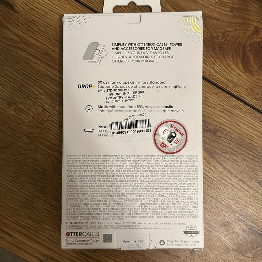 OtterGrip by Otter box symmetry series yellow iPhone 15, 14, 13 phone case - Picture 2 of 5